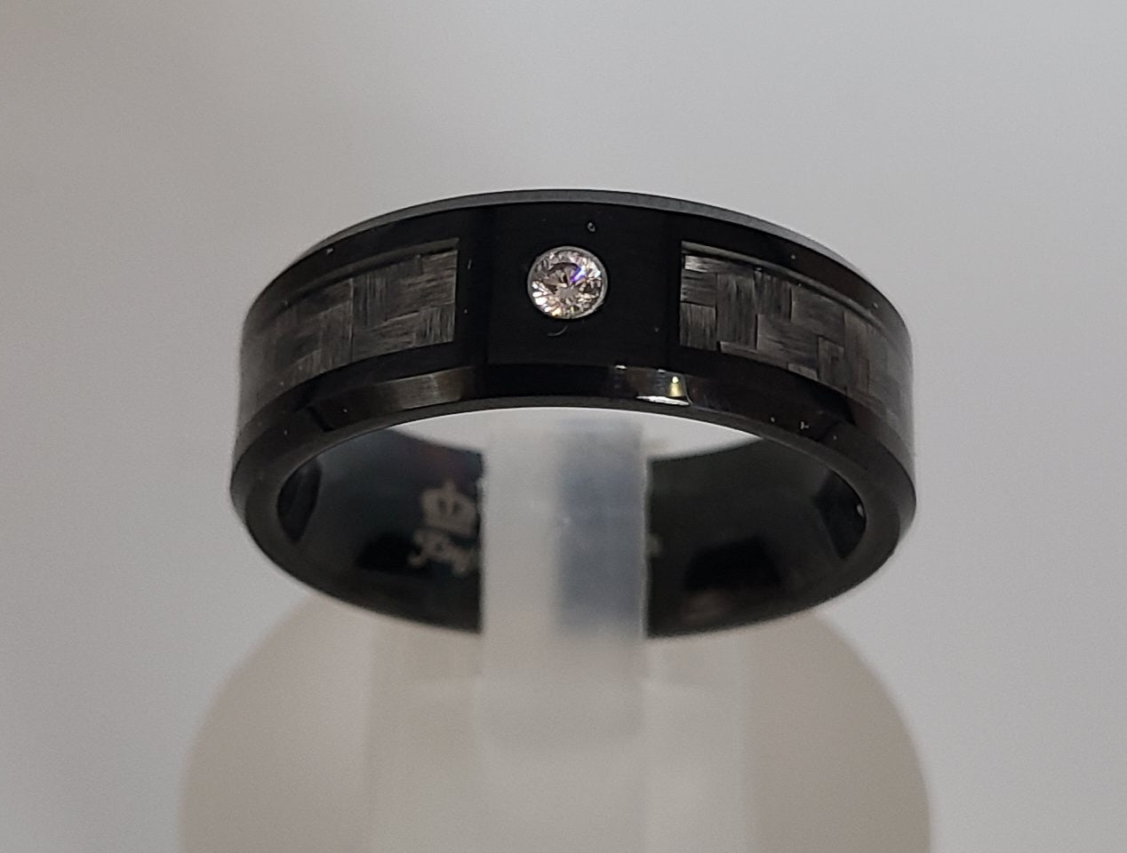 Tungsten Grey and Black Ring