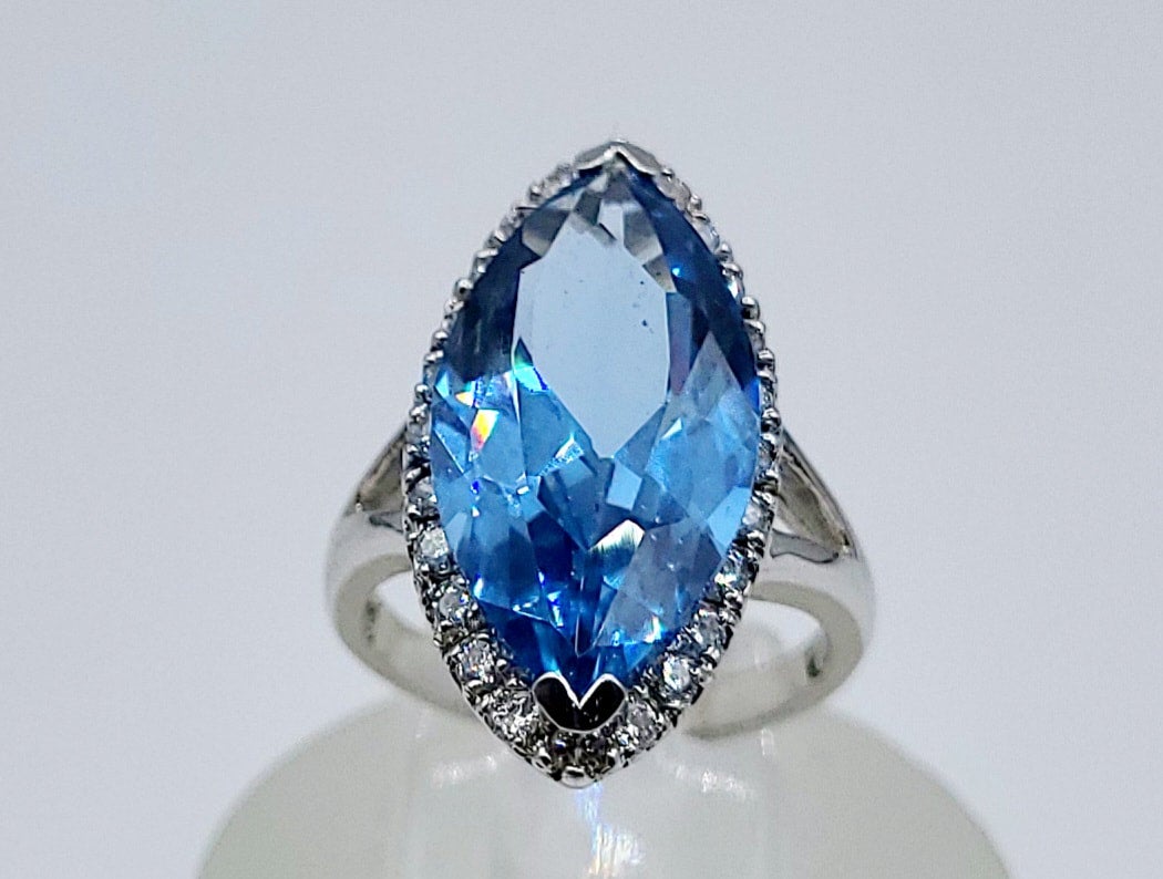 Sterling Silver blue stone Ring