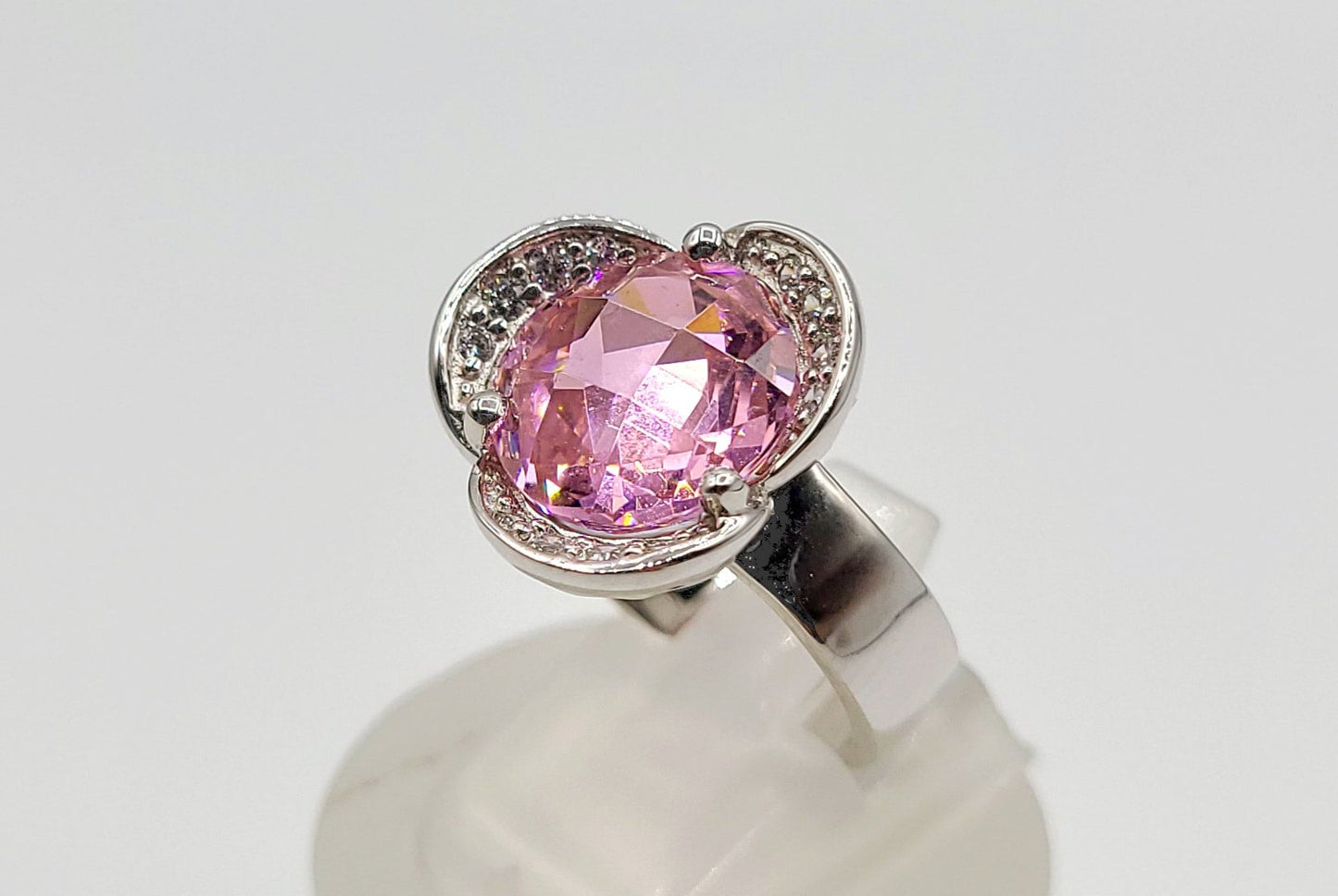 Silver 925 Pink Stone Ring