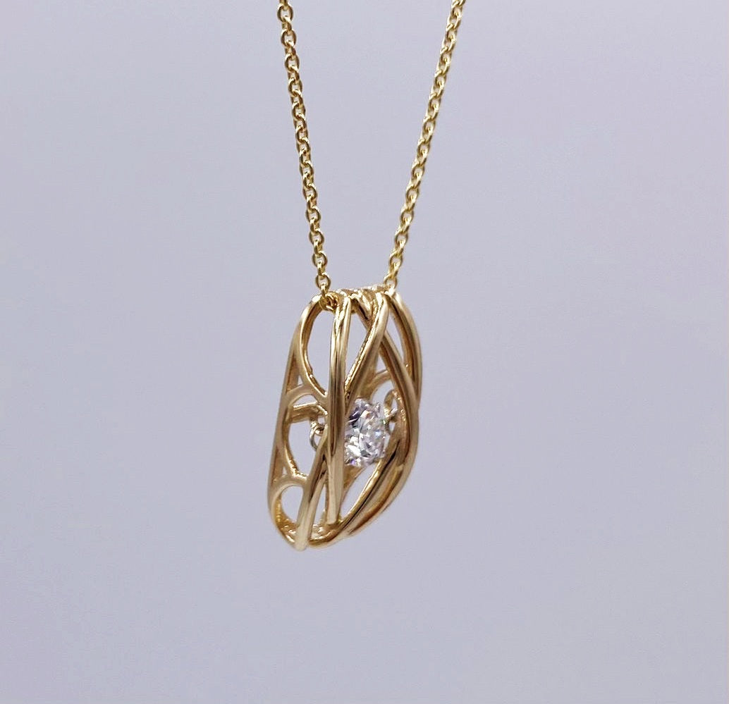 10ky Lab Grown Diamond .25ct Pendant