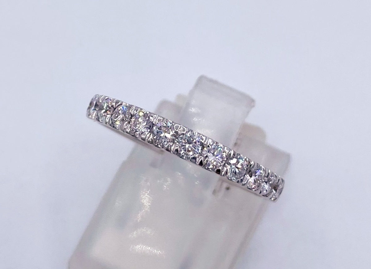 14k White Lab Diamond .56ctw Band