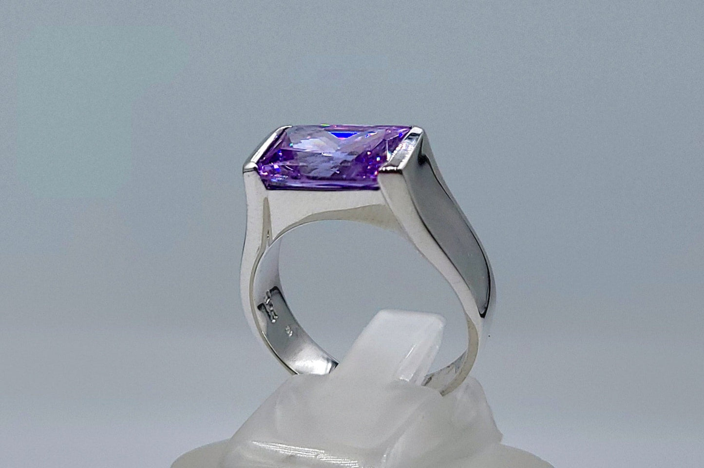 Silver Lavender Stone Ring