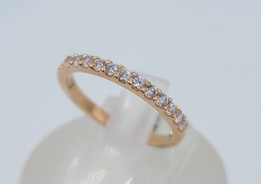 10k Rose Gold Cubic Zirconia Band