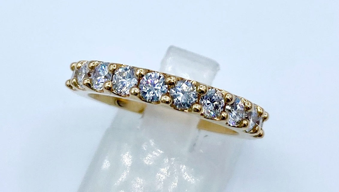 14k Yellow Gold Lab Grown Eternity Diamond Band 2.96ctw