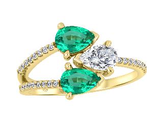 10k yellow Gold Lab Diamond Ring