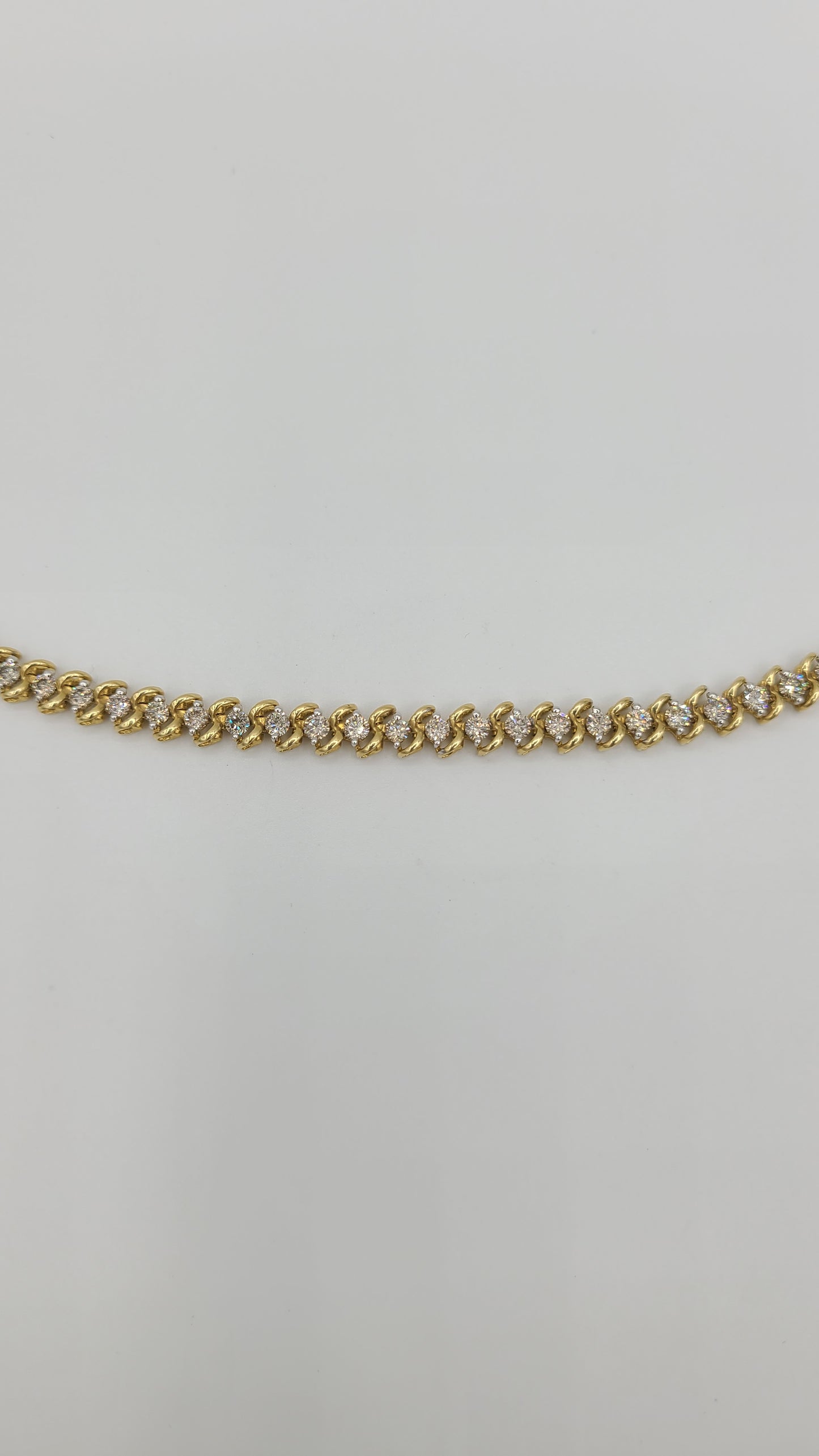 14k Yellow Gold Diamond Tennis Bracelet 4.00cttw SI1-I1