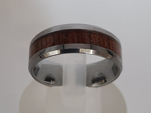 Tungsten Brown Middle Ring