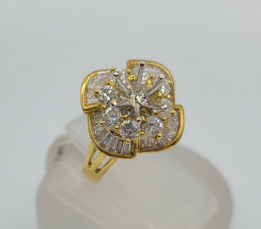 14k Yellow Gold Diamond 1.11cttw VS F Mount Ring.