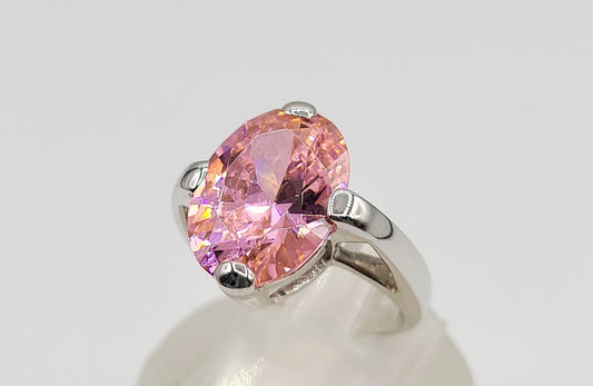 Silver 925 Pink Stone Ring