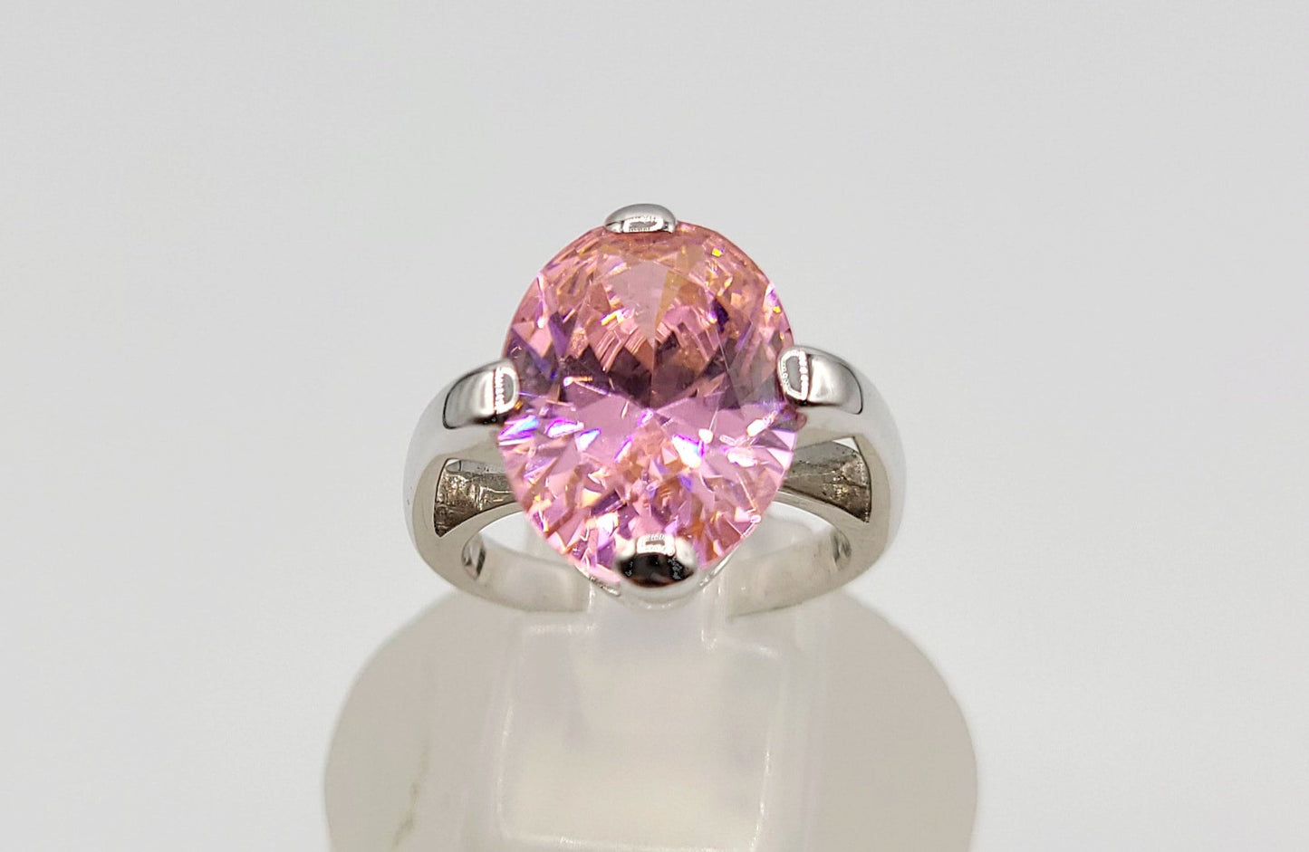 Silver 925 Pink Stone Ring