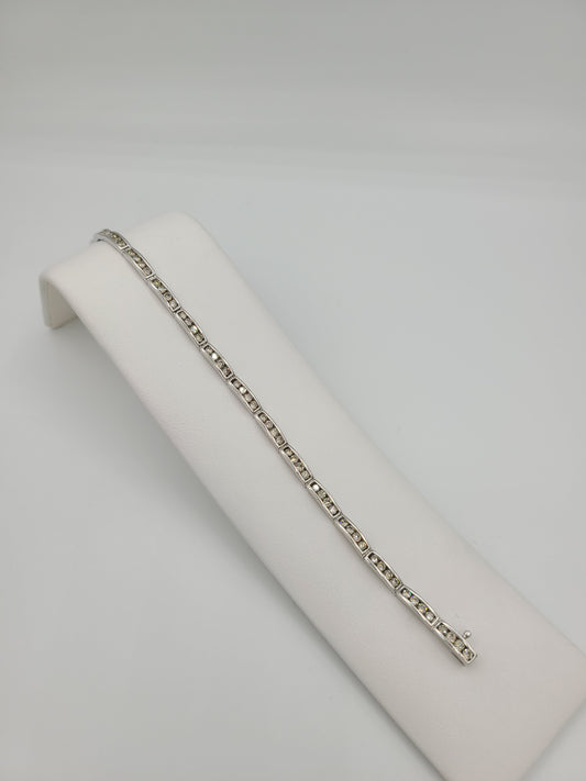 10k White Gold Tennis Bracelet Diamond 3.60cttw
