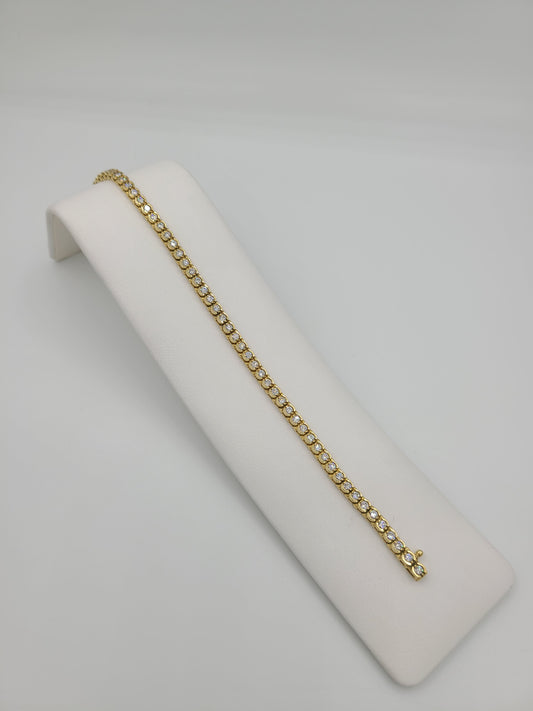 14k Yellow Gold Diamond Tennis Bracelet 2.52cttw SI1- SI2 GH