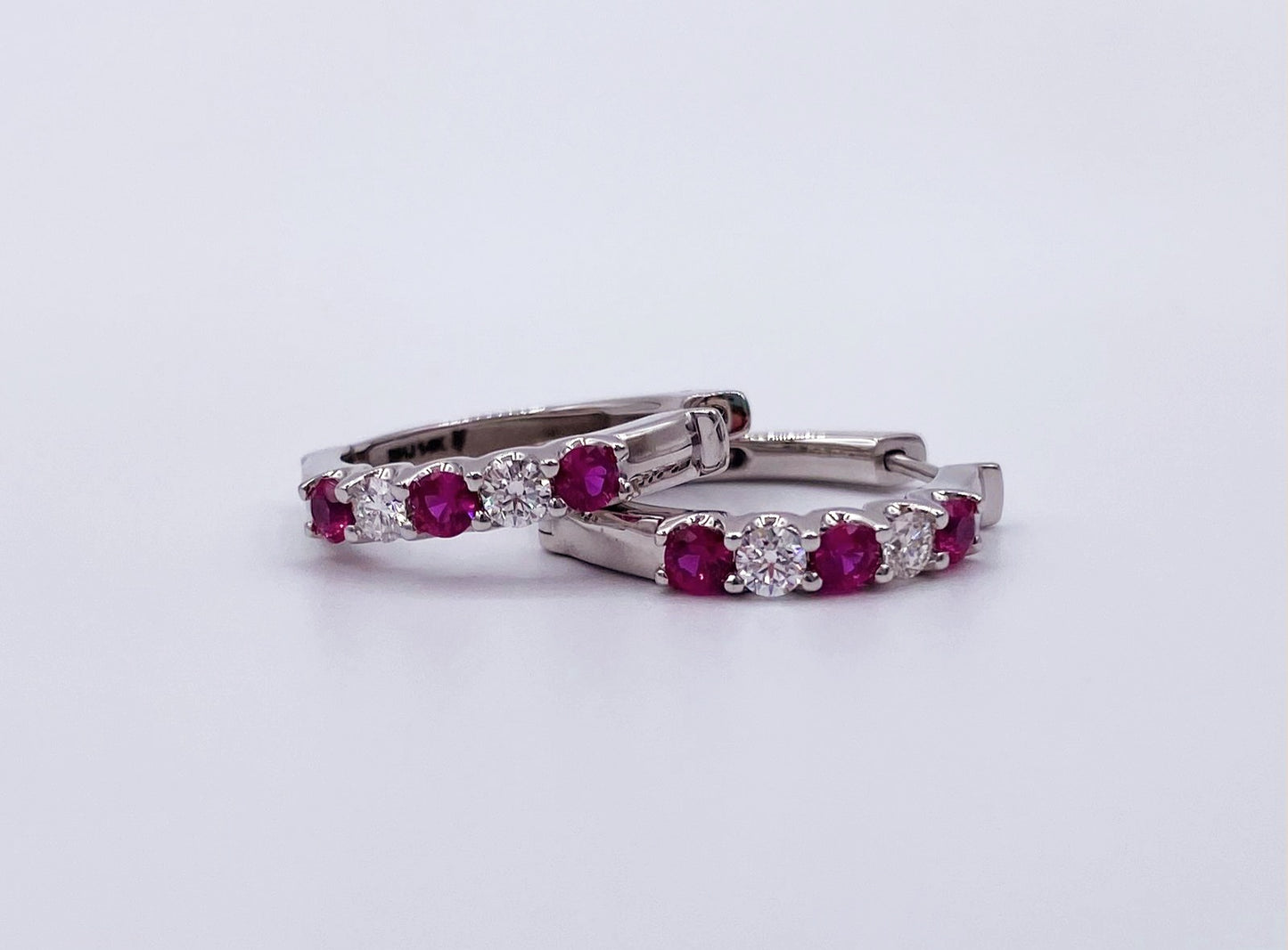 14kw 4- .26ctw Lab Grown Ruby Earrings