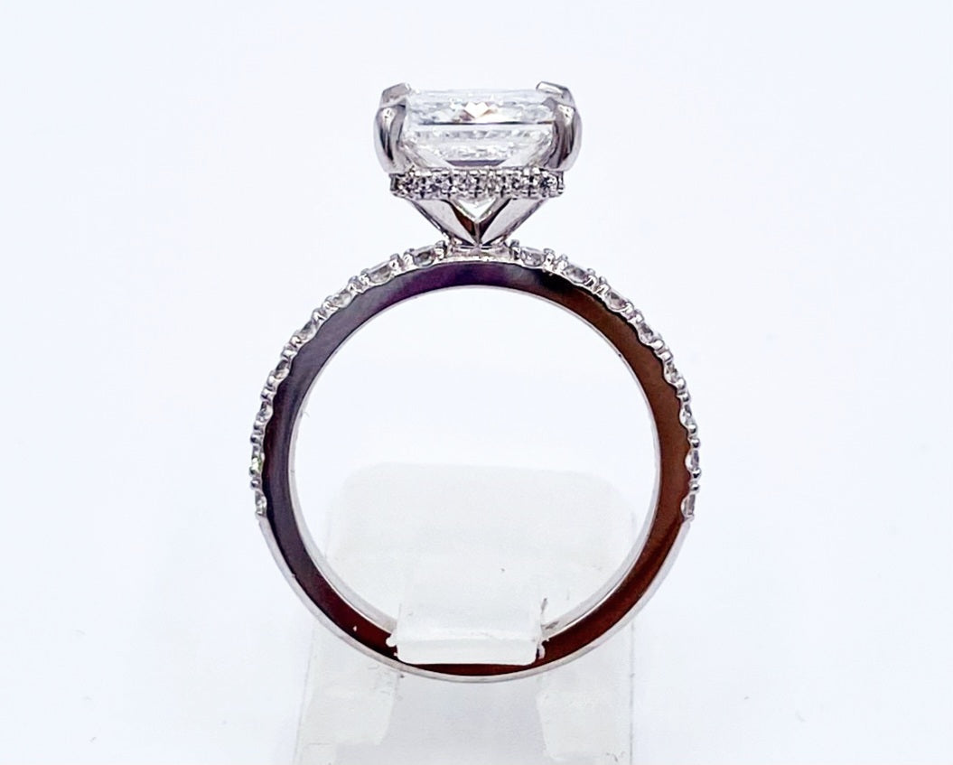 14kw 2.05ct Princess Lab Grown Diamond Engagement Ring