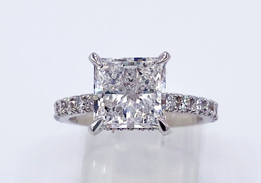 14kw 2.05ct Princess Lab Grown Diamond Engagement Ring