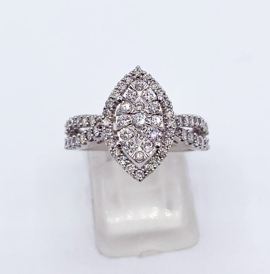 10k White Lab Diamond Marquise 1.00cttw