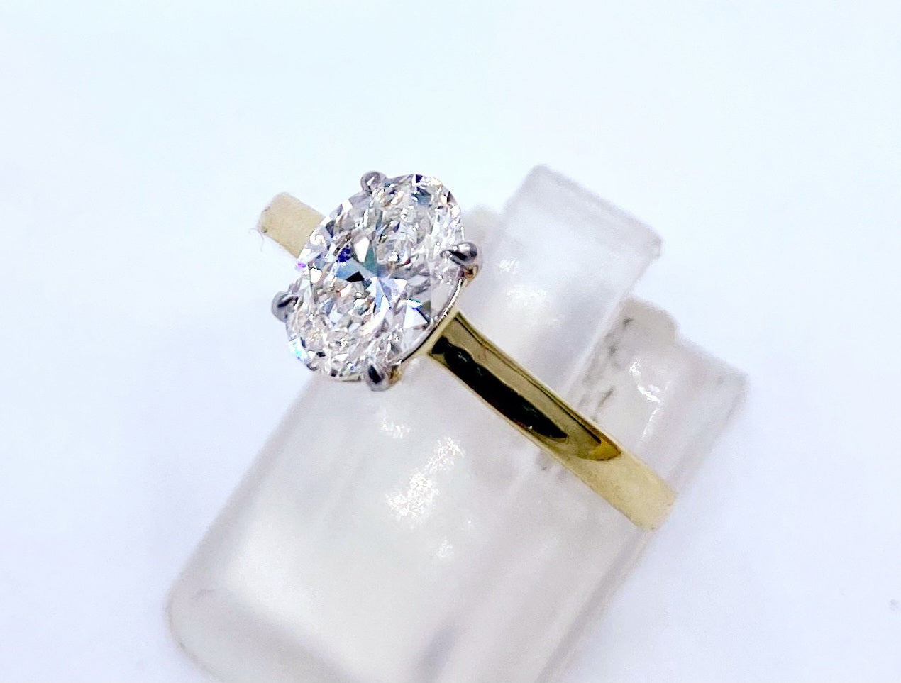 14k Yellow Oval Lab Diamond 1.00ct