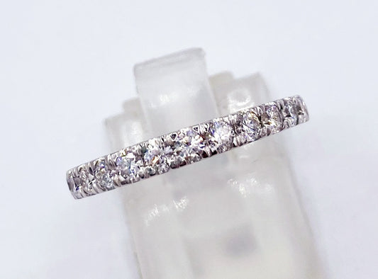 14k White Lab Diamond .56ctw Band