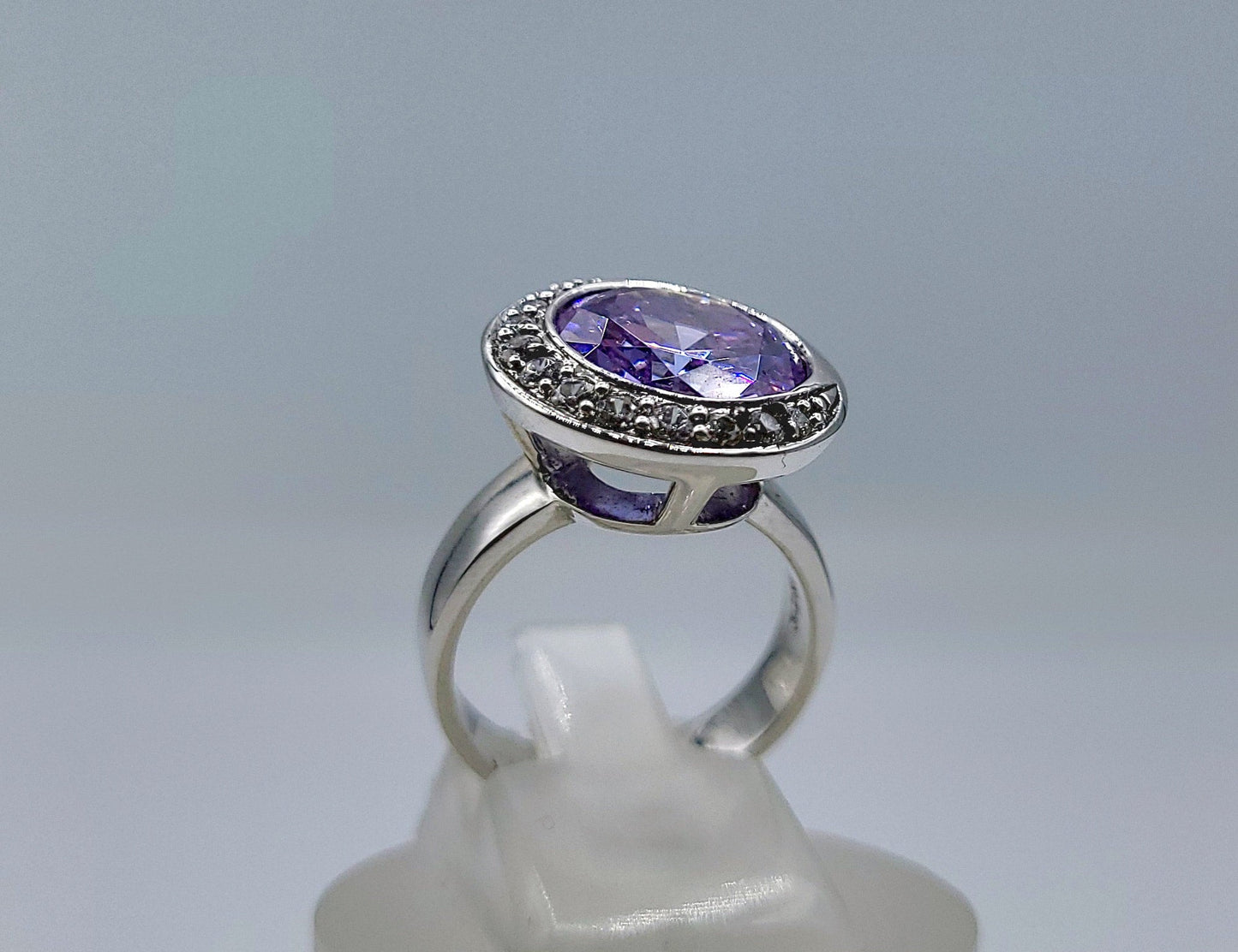 Sterling Silver Lavender Stone Ring