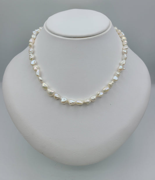 Freshwater Pearl 18" with Gold Filled Pearl Clasp
