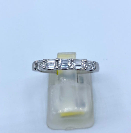 14k White 1.00ctw Lab Diamond Band