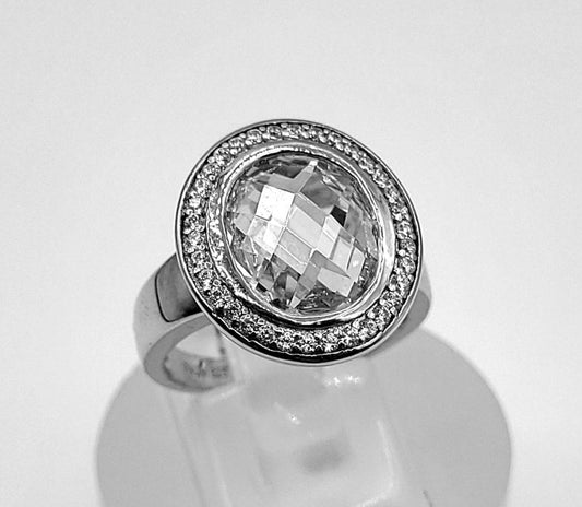 Silver 925 Oval Cubic Zirconia 35pcs  Ring