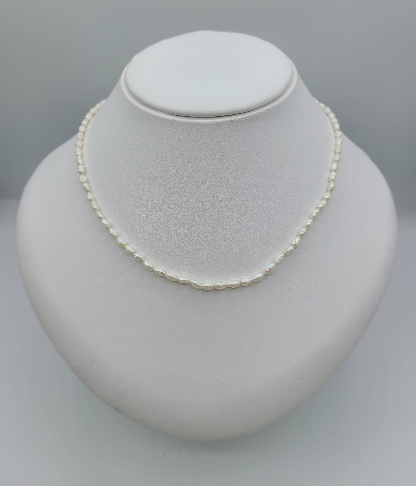 Fancy White Pearl 18" with Gold Filled Clasp