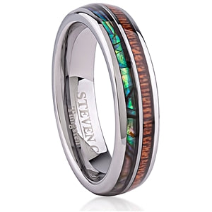6mm Dome Abalone shell Tungsten