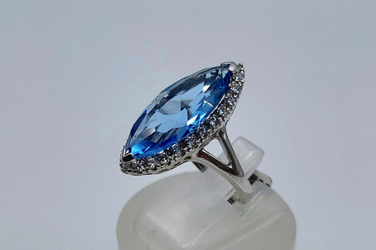 Sterling Silver blue stone Ring