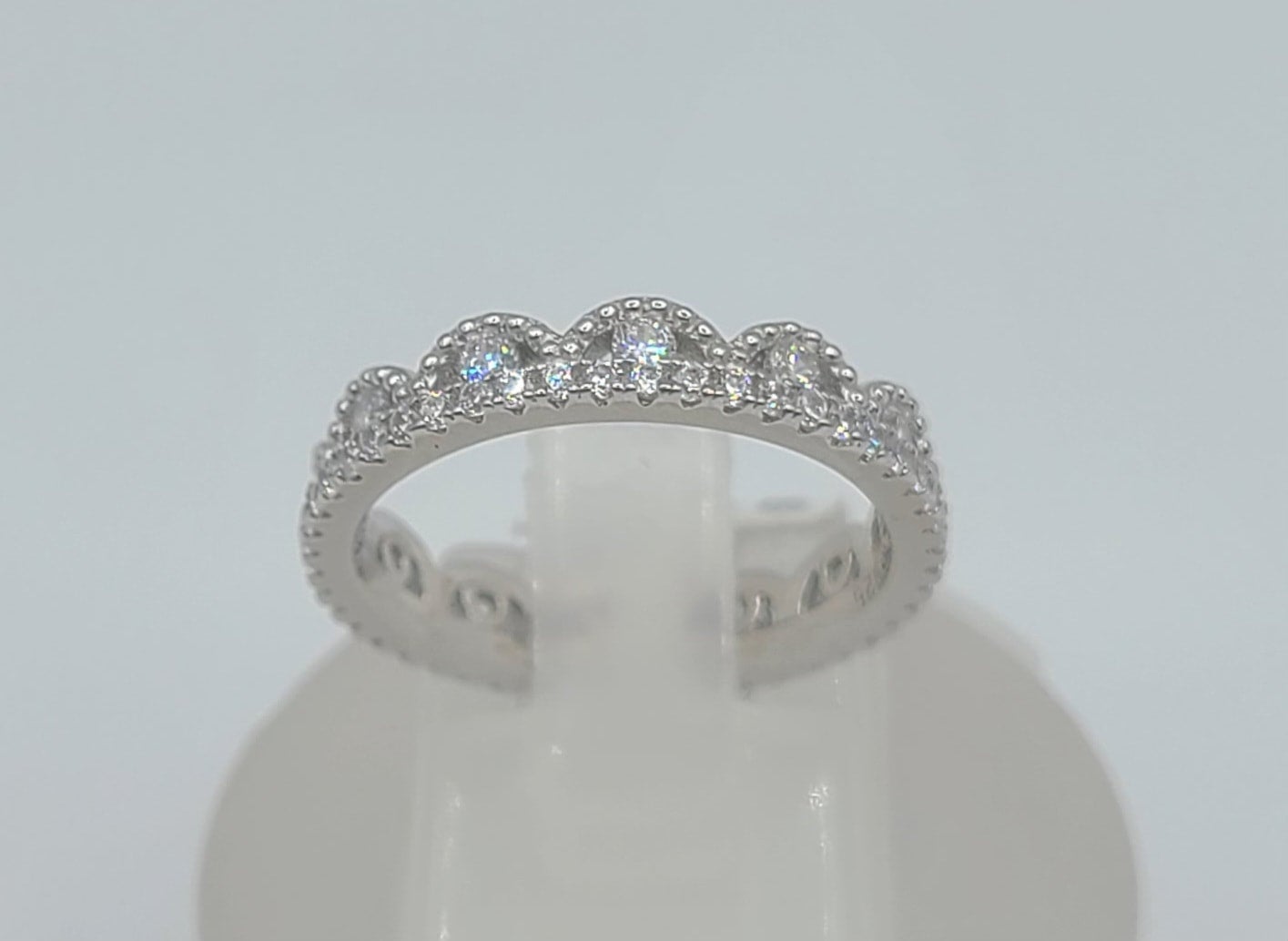 Silver 925 Cubic Zirconia Eternity Band