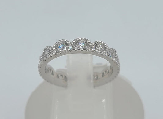 Silver 925 Cubic Zirconia Eternity Band