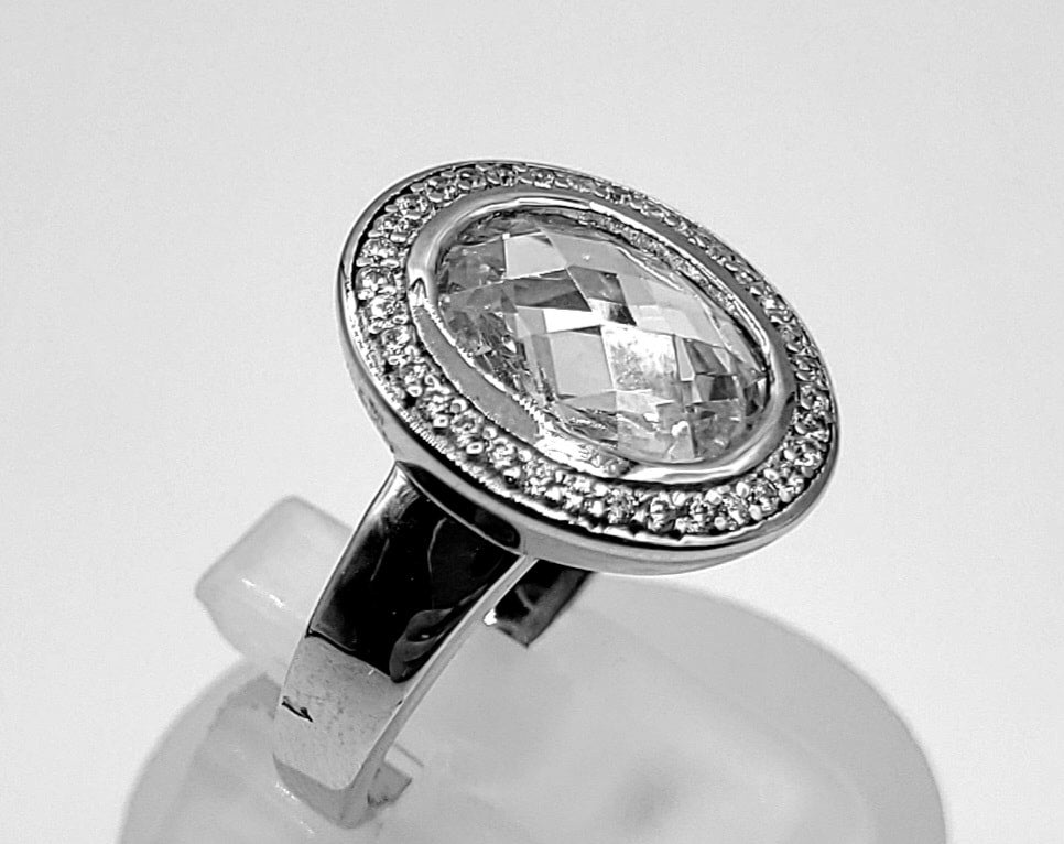 Silver 925 Oval Cubic Zirconia 35pcs  Ring