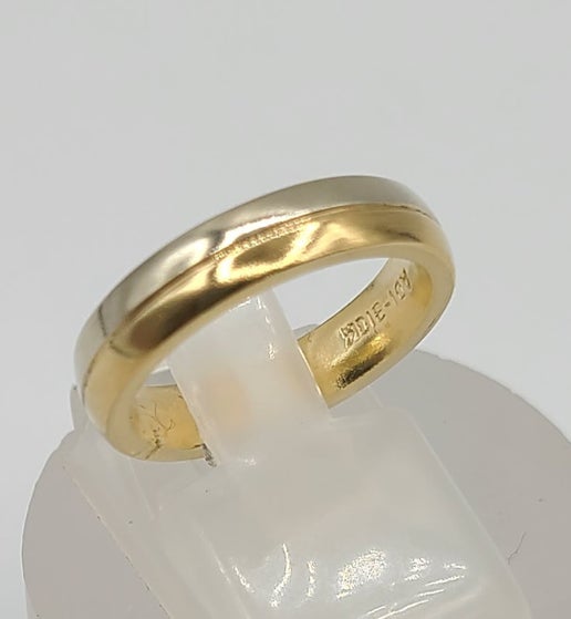 10k 2 Tones Plain 4mm Wedding Band