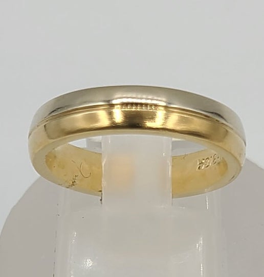 10k 2 Tones Plain 4mm Wedding Band