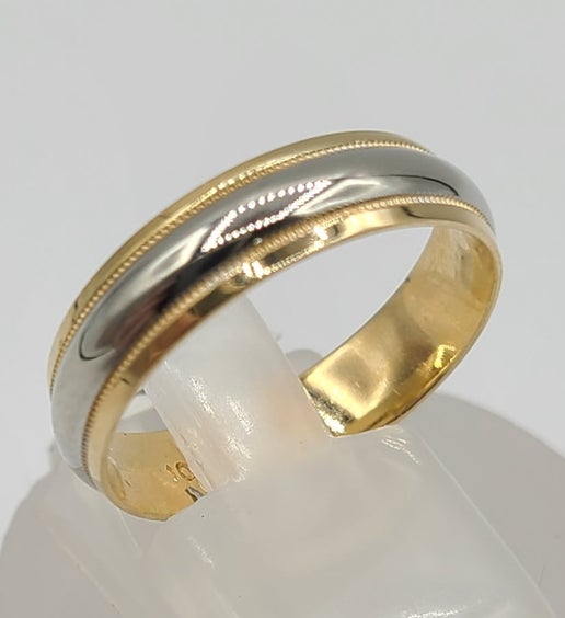 10k 2Tones 4mm Wedding Band
