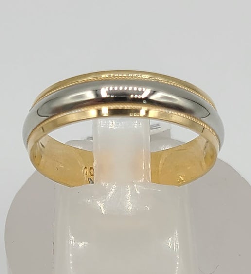 10k 2Tones 4mm Wedding Band