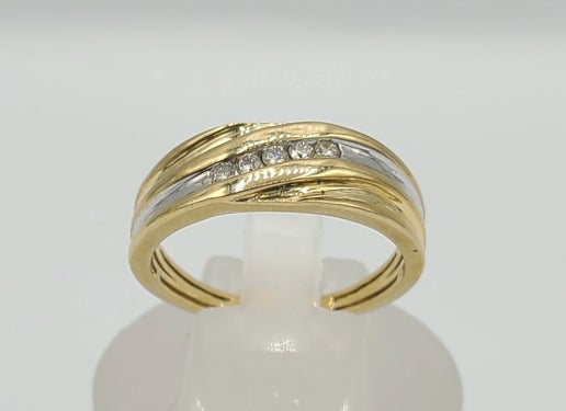 10k Diamond .15cttw Band, Size 10