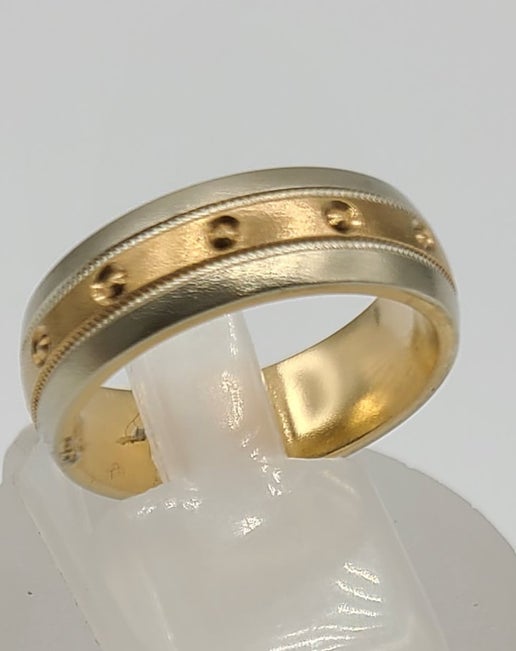 10k 2 Tones 6mm Wedding Band