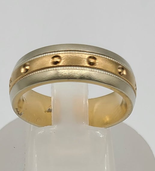 10k 2 Tones 6mm Wedding Band