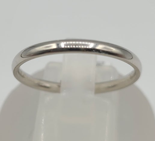 10k White Gold 2mm Plain Wedding Band
