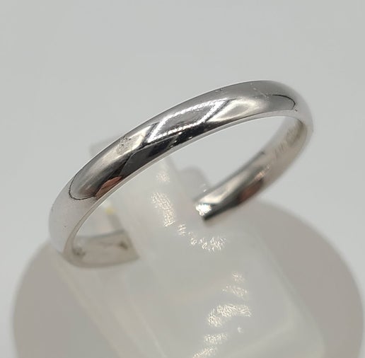 10k White Gold 3mm Plain Wedding Band