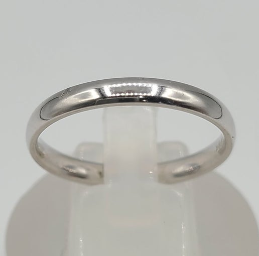 10k White Gold 3mm Plain Wedding Band