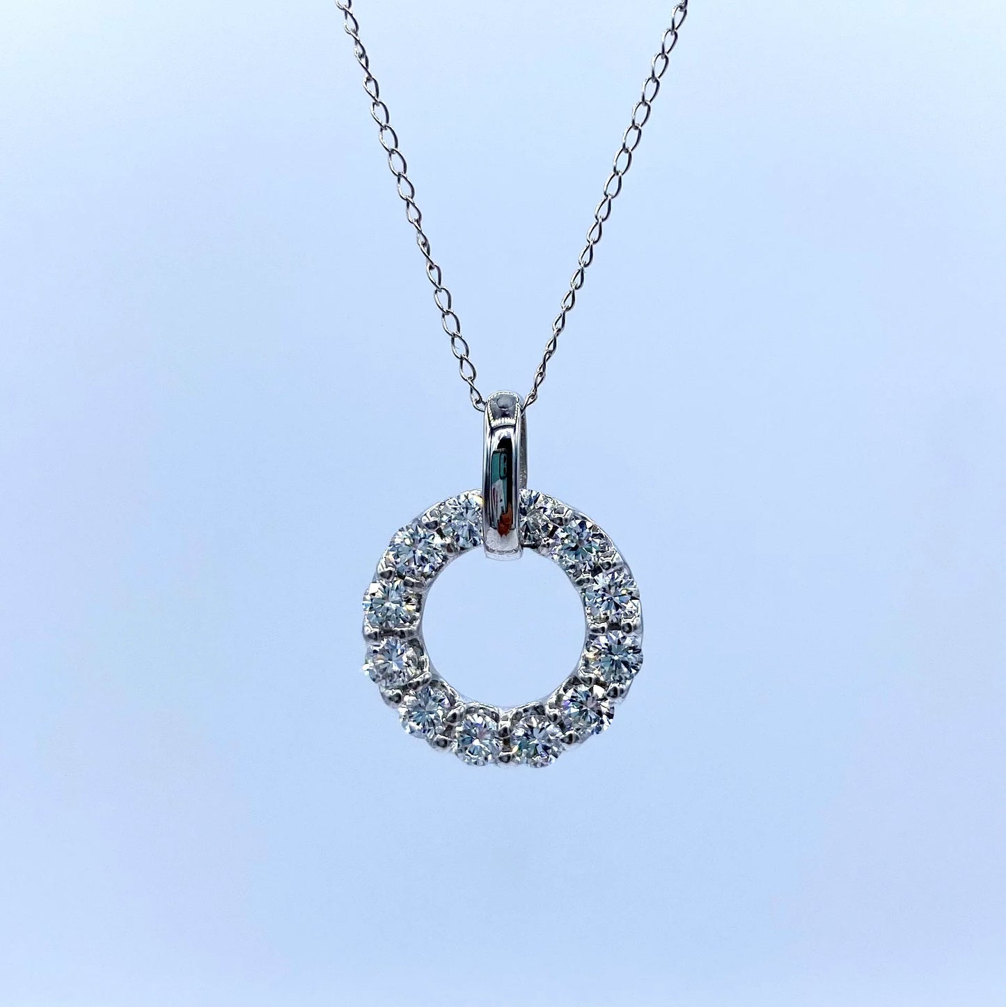 14kw 1.00cttw Lab Diamond Pendant