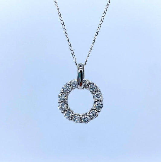 14kw 1.00cttw Lab Diamond Pendant