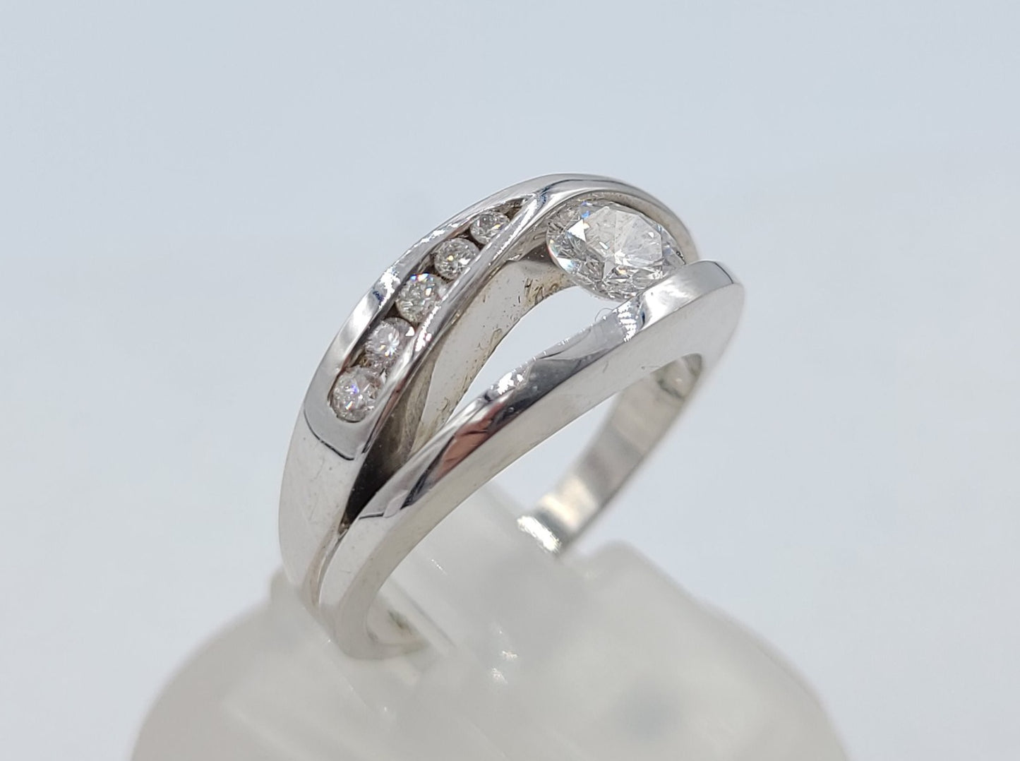 14k White Gold Custom Design Diamond Ring