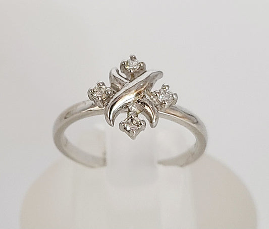 14k White Gold Diamond .20cttw Design Ring